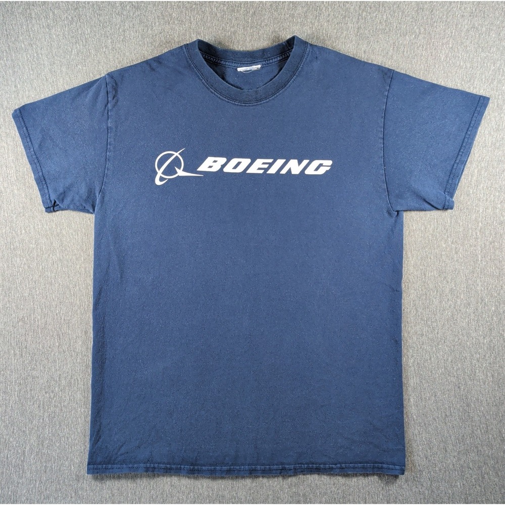 Vtg Boeing T Shirt Sz S Logo Graphic Crew Neck Short Sleeve 90s Y2K Signature